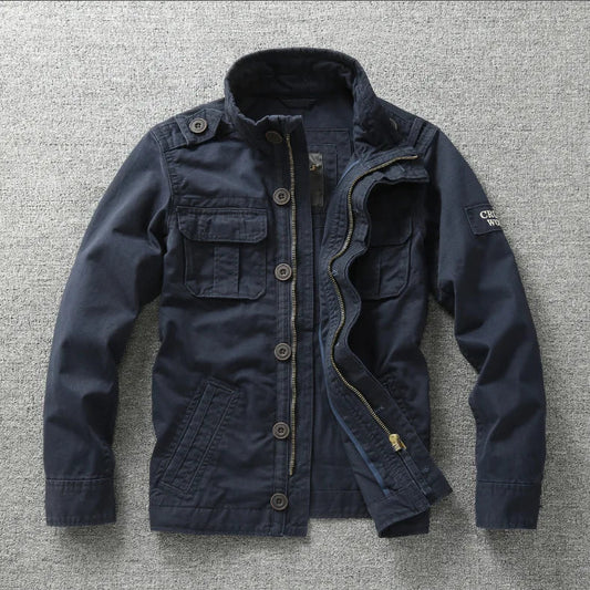 Playwook Green Denim Cargo Jacket
