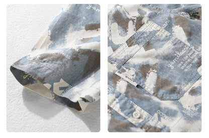 Playwook Gray Cryptic Print Cotton Shirt for Men | Trendy & Cool