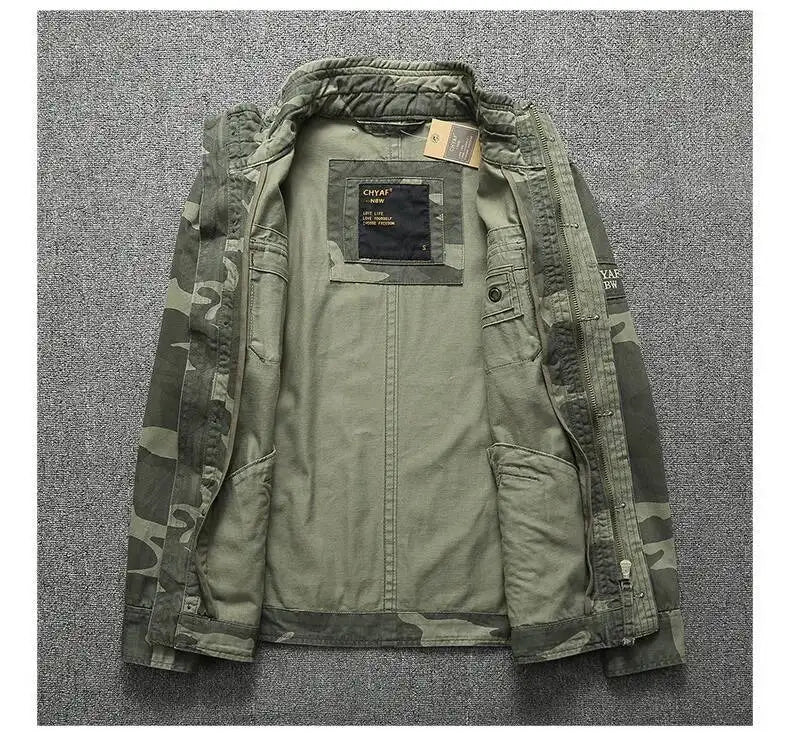 Playwook Green Denim Cargo Jacket