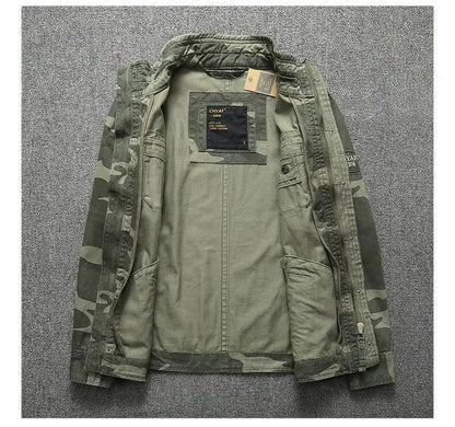Playwook Green Denim Cargo Jacket