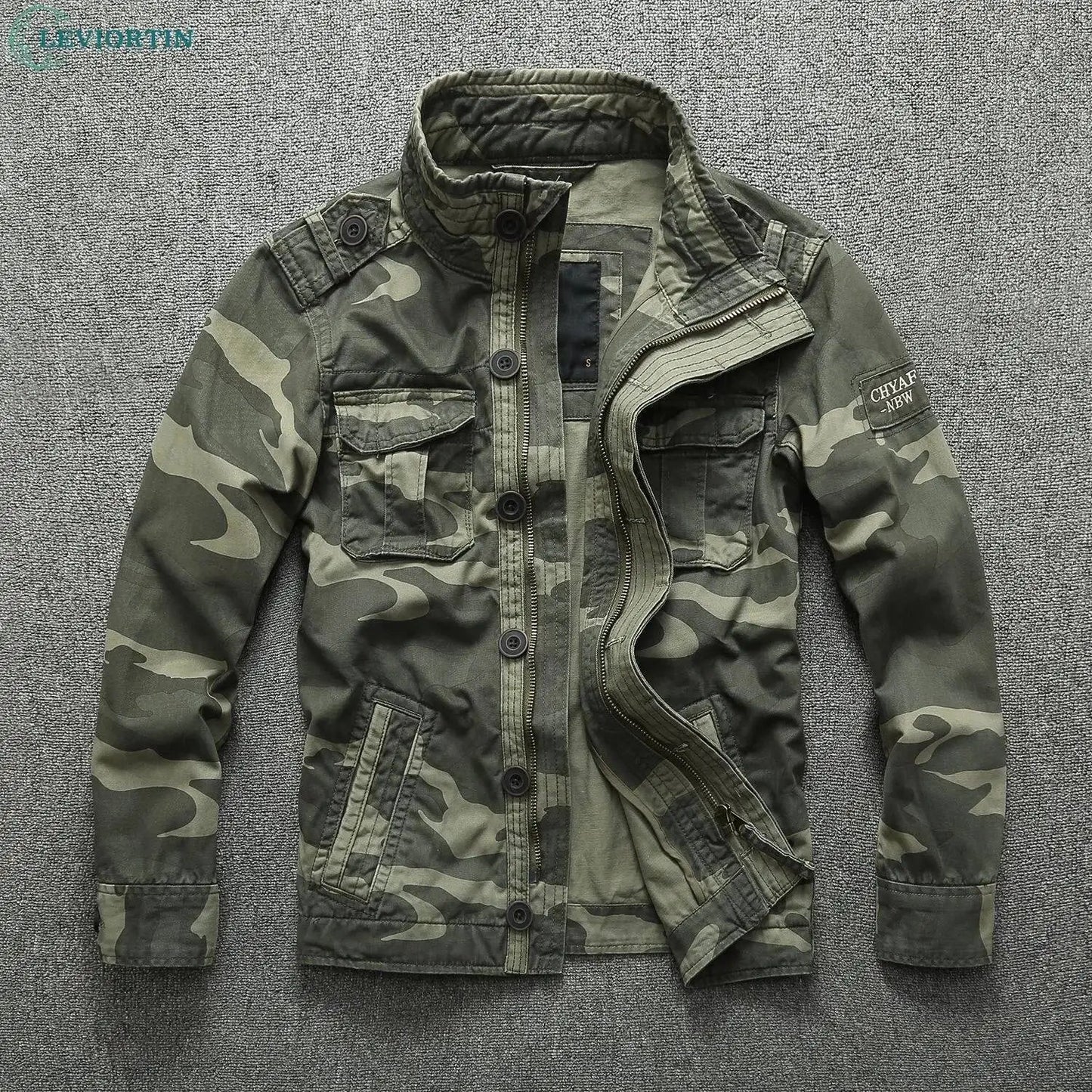 Playwook Green Denim Cargo Jacket
