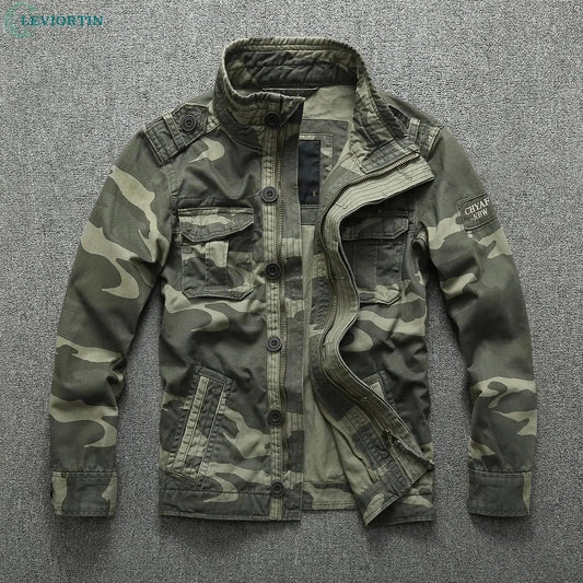 Playwook Green Denim Cargo Jacket