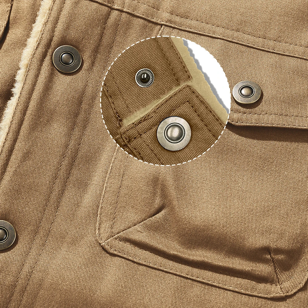 Playwook Men's Faux Shearling Lined Parka Warm Winter Coat