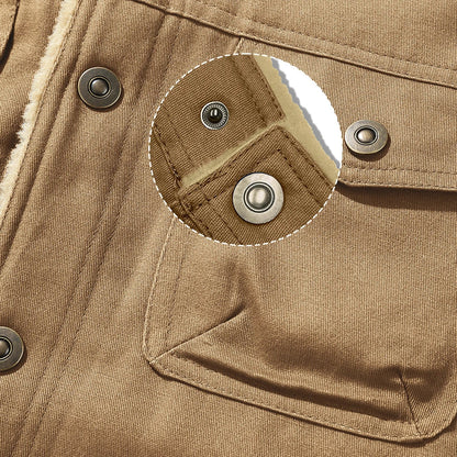 Playwook Men's Faux Shearling Lined Parka Warm Winter Coat