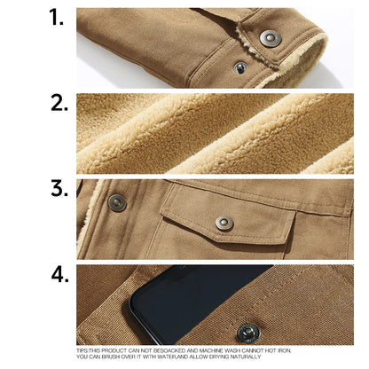 Playwook Men's Faux Shearling Lined Parka Warm Winter Coat