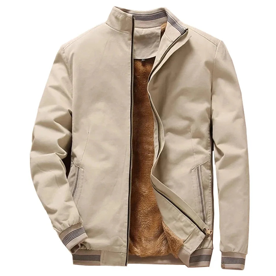 Playwook Men's Fleece Thickened Aviator Jacket For Mens