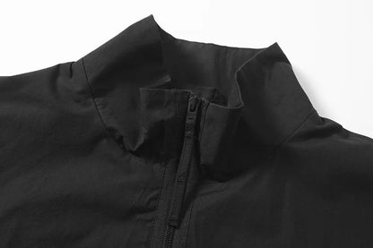 Playwook Men's Loose Fit Streetwear Embroidery Stand Collar Coat Jacket