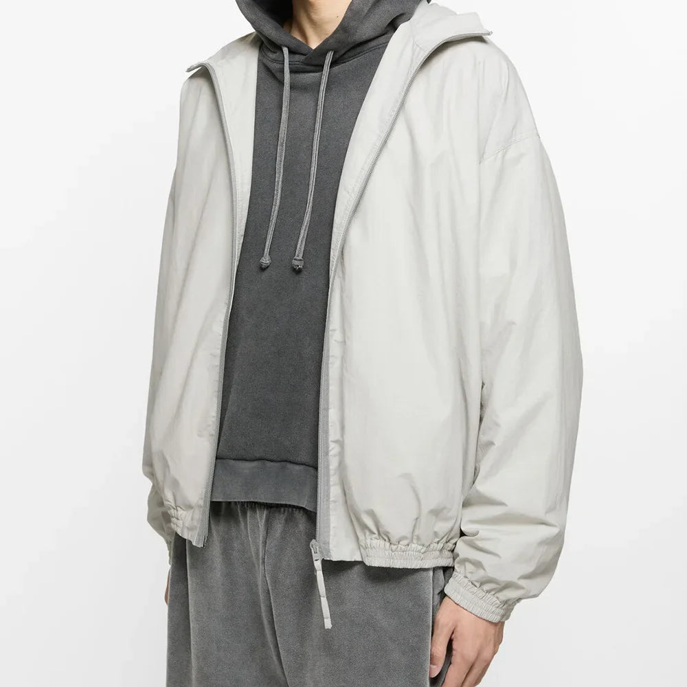 Playwook Men's Loose Fit Streetwear Embroidery Stand Collar Coat Jacket