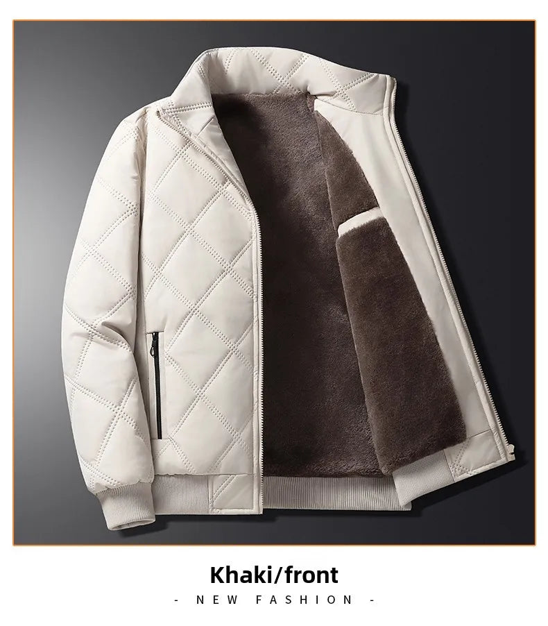 Playwook Men's Thick Warm Parker Checkered Cotton Jacket