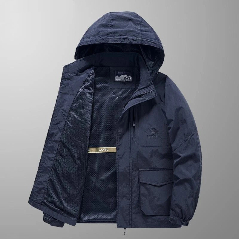 Playwook Men's Waterproof Windbreaker & Autumn Workwear & Fishing Jacket