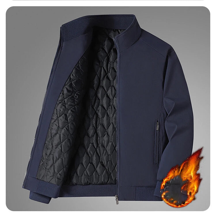 Playwook Men’s Waterproof Thick Stand Collar Winter Jacket