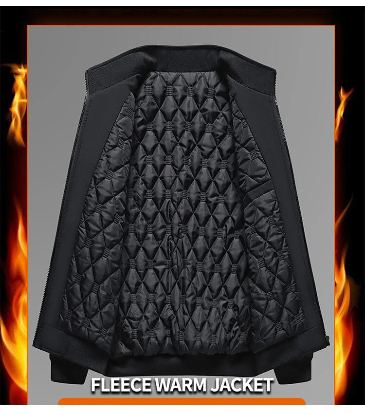 Playwook Men’s Waterproof Thick Stand Collar Winter Jacket