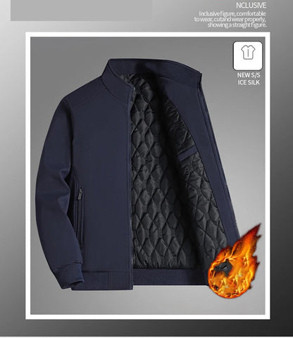 Playwook Men’s Waterproof Thick Stand Collar Winter Jacket